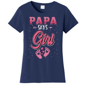 Gender Reveal Papa Says Girl Baby Matching Family Set Women's T-Shirt