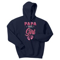 Gender Reveal Papa Says Girl Baby Matching Family Set Kids Hoodie