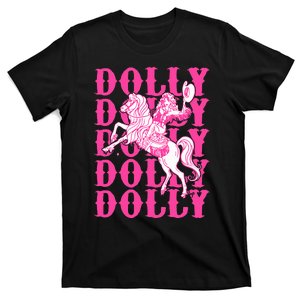 Girl Retro Personalized Dolly Cowgirl First Name T-Shirt