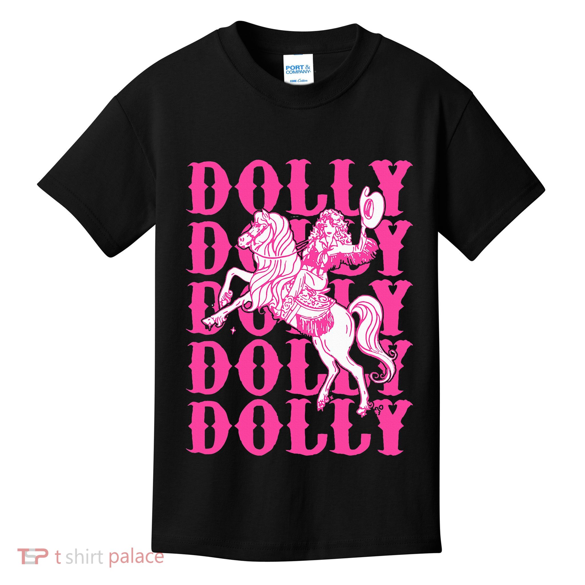 Girl Retro Personalized Dolly Cowgirl First Name Kids T-Shirt