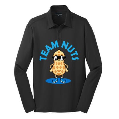 Gender Reveal Party Team Nuts Silk Touch Performance Long Sleeve Polo