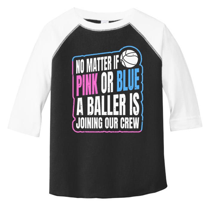 Gender Reveal Party Quote For A Basketball Player Toddler Fine Jersey T-Shirt