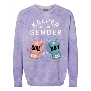 Gender Reveal Party Keeper Of Gender Boxing Colorblast Crewneck Sweatshirt