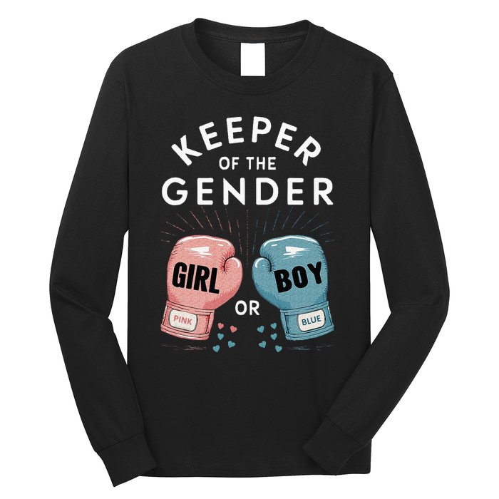 Gender Reveal Party Keeper Of Gender Boxing Long Sleeve Shirt