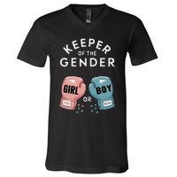 Gender Reveal Party Keeper Of Gender Boxing V-Neck T-Shirt