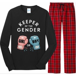 Gender Reveal Party Keeper Of Gender Boxing Long Sleeve Pajama Set