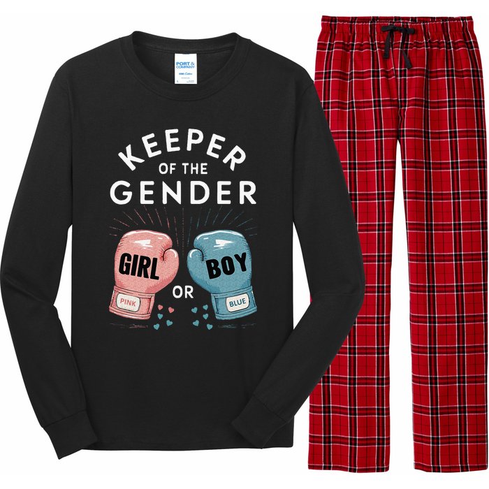 Gender Reveal Party Keeper Of Gender Boxing Long Sleeve Pajama Set