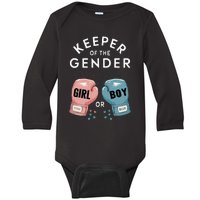 Gender Reveal Party Keeper Of Gender Boxing Baby Long Sleeve Bodysuit