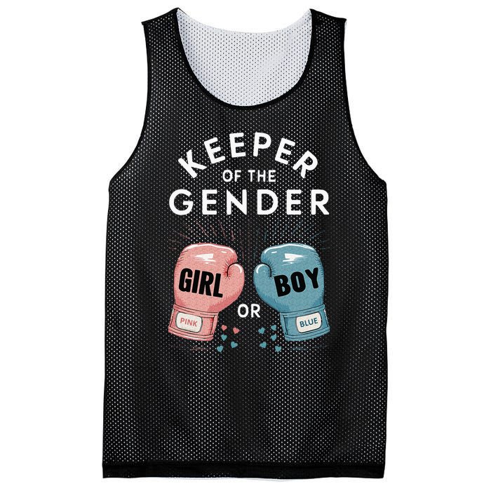 Gender Reveal Party Keeper Of Gender Boxing Mesh Reversible Basketball Jersey Tank