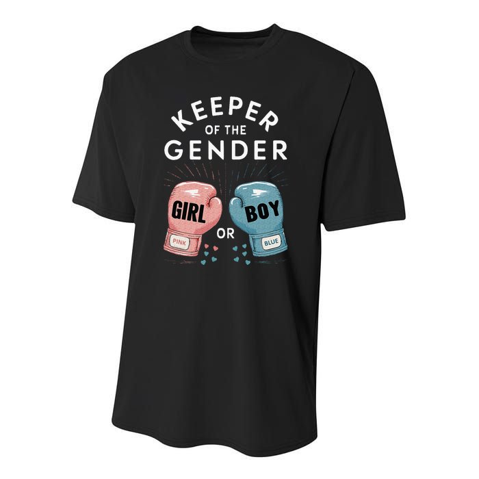 Gender Reveal Party Keeper Of Gender Boxing Youth Performance Sprint T-Shirt