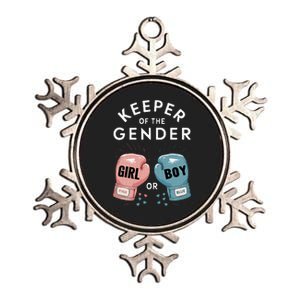 Gender Reveal Party Keeper Of Gender Boxing Metallic Star Ornament