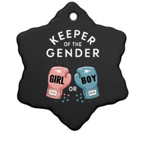 Gender Reveal Party Keeper Of Gender Boxing Ceramic Star Ornament