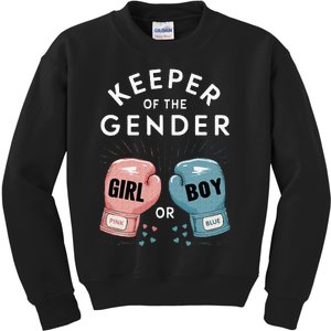 Gender Reveal Party Keeper Of Gender Boxing Kids Sweatshirt