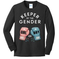 Gender Reveal Party Keeper Of Gender Boxing Kids Long Sleeve Shirt