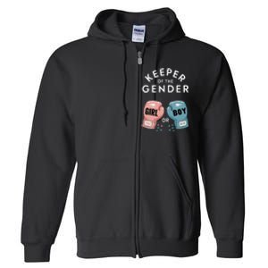 Gender Reveal Party Keeper Of Gender Boxing Full Zip Hoodie