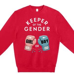 Gender Reveal Party Keeper Of Gender Boxing Premium Crewneck Sweatshirt