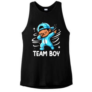 Gender Reveal Party Team Boy Baby Announcement Ladies PosiCharge Tri-Blend Wicking Tank