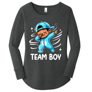 Gender Reveal Party Team Boy Baby Announcement Women's Perfect Tri Tunic Long Sleeve Shirt