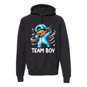 Gender Reveal Party Team Boy Baby Announcement Premium Hoodie