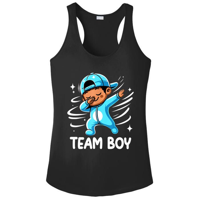 Gender Reveal Party Team Boy Baby Announcement Ladies PosiCharge Competitor Racerback Tank