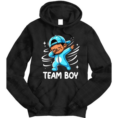 Gender Reveal Party Team Boy Baby Announcement Tie Dye Hoodie