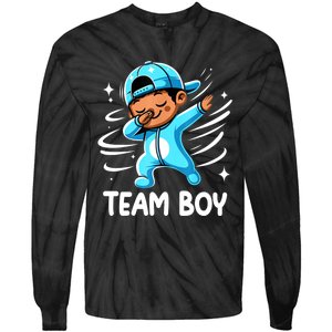 Gender Reveal Party Team Boy Baby Announcement Tie-Dye Long Sleeve Shirt