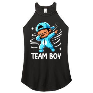 Gender Reveal Party Team Boy Baby Announcement Women's Perfect Tri Rocker Tank