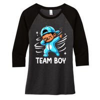 Gender Reveal Party Team Boy Baby Announcement Women's Tri-Blend 3/4-Sleeve Raglan Shirt