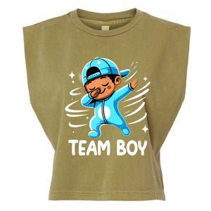 Gender Reveal Party Team Boy Baby Announcement Garment-Dyed Women's Muscle Tee