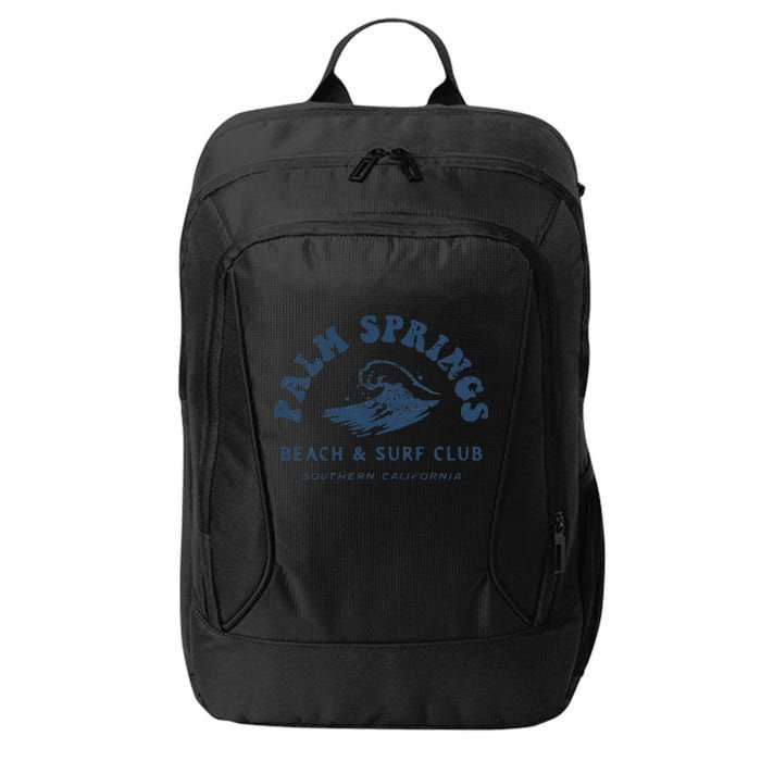 Groovy Retro Palm Springs Beach Surf Club Summer Vacations City Backpack