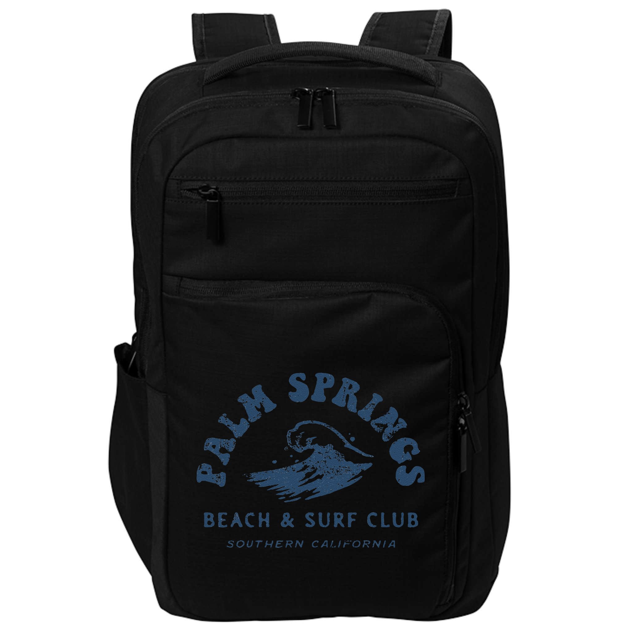 Groovy Retro Palm Springs Beach Surf Club Summer Vacations Impact Tech Backpack