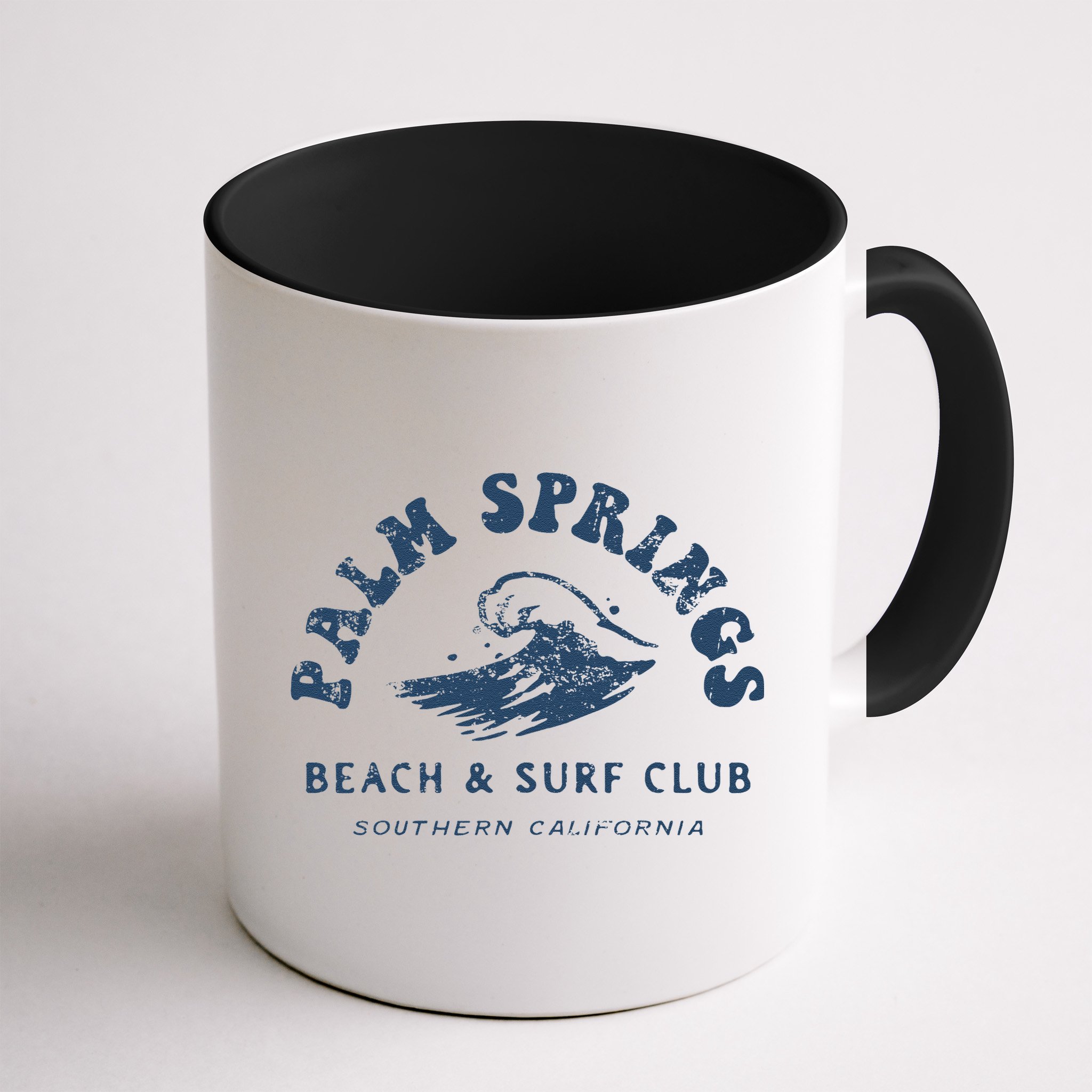 Groovy Retro Palm Springs Beach Surf Club Summer Vacations Mug