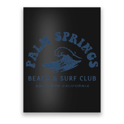 Groovy Retro Palm Springs Beach Surf Club Summer Vacations Poster