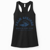 Groovy Retro Palm Springs Beach Surf Club Summer Vacations Womens Tank Top