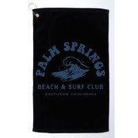 Groovy Retro Palm Springs Beach Surf Club Summer Vacations Golf Towel
