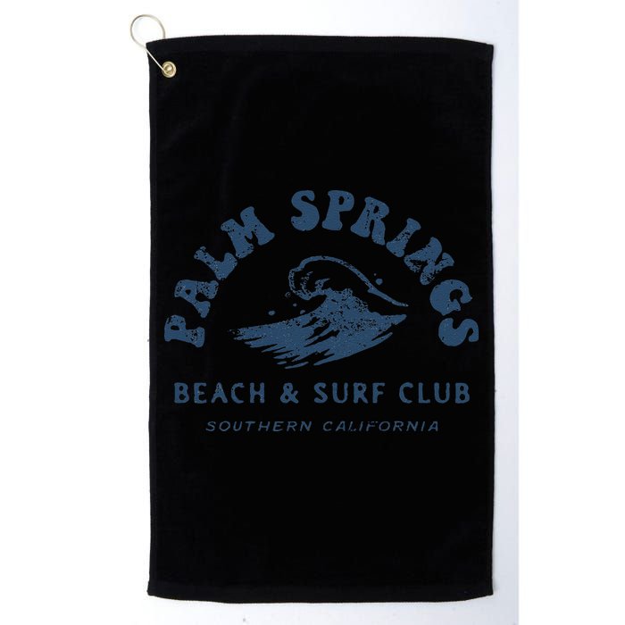 Groovy Retro Palm Springs Beach Surf Club Summer Vacations Golf Towel