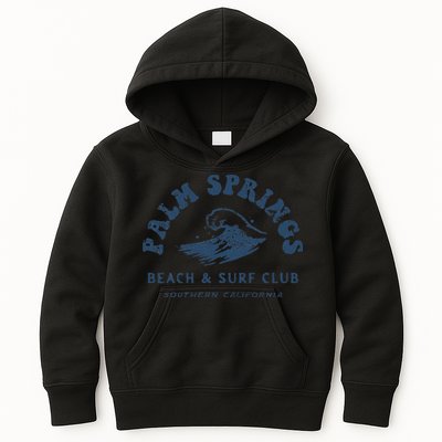 Groovy Retro Palm Springs Beach Surf Club Summer Vacations Kids Hoodie