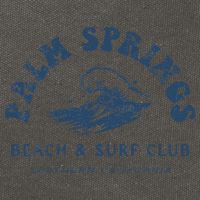 Groovy Retro Palm Springs Beach Surf Club Summer Vacations Cotton Canvas Backpack