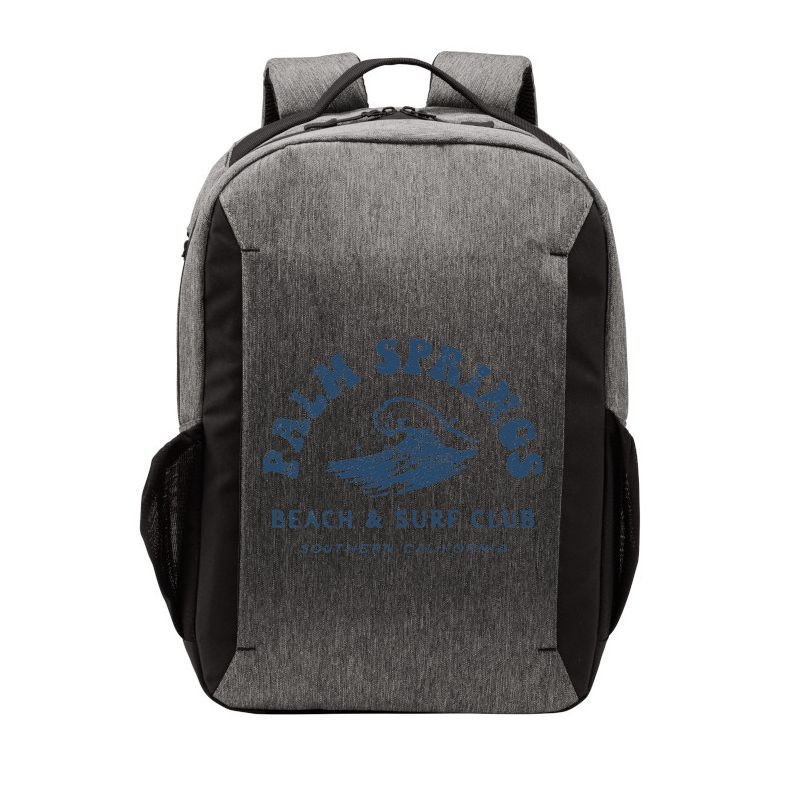 Groovy Retro Palm Springs Beach Surf Club Summer Vacations Vector Backpack