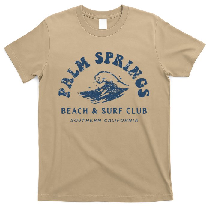Groovy Retro Palm Springs Beach Surf Club Summer Vacations T-Shirt