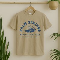 Groovy Retro Palm Springs Beach Surf Club Summer Vacations T-Shirt