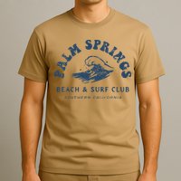 Groovy Retro Palm Springs Beach Surf Club Summer Vacations T-Shirt