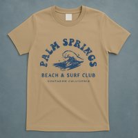 Groovy Retro Palm Springs Beach Surf Club Summer Vacations T-Shirt