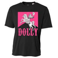 Girl Retro Personalized Dolly Cowgirl First Name Cooling Performance Crew T-Shirt