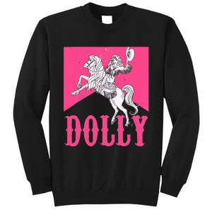 Girl Retro Personalized Dolly Cowgirl First Name Sweatshirt