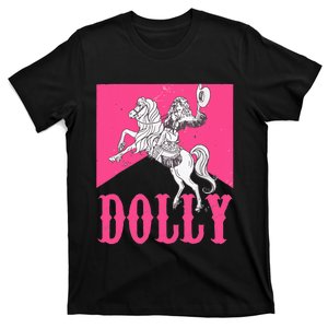 Girl Retro Personalized Dolly Cowgirl First Name T-Shirt