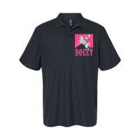 Girl Retro Personalized Dolly Cowgirl First Name Softstyle Adult Sport Polo