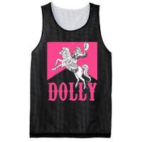 Girl Retro Personalized Dolly Cowgirl First Name Mesh Reversible Basketball Jersey Tank