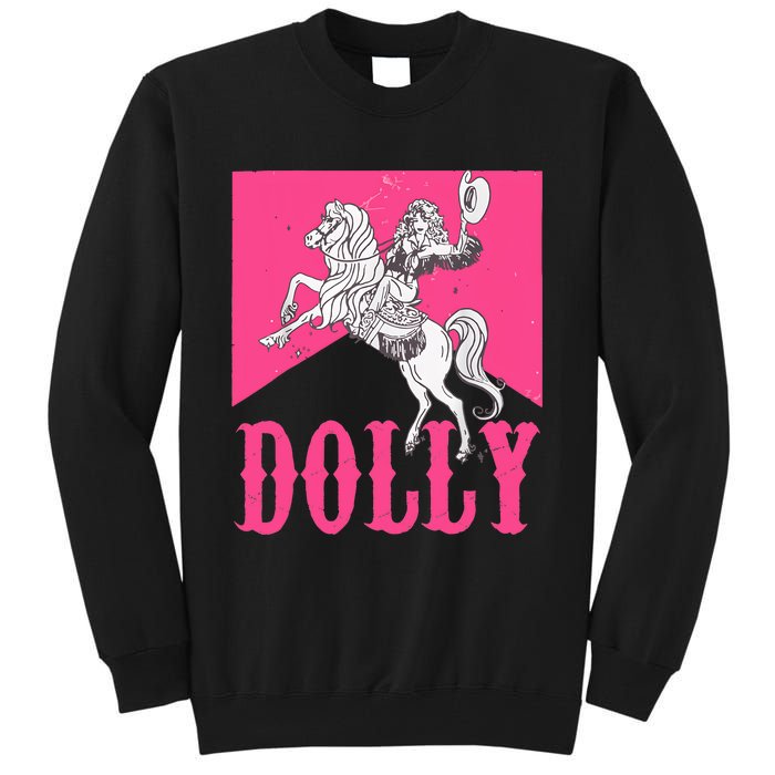 Girl Retro Personalized Dolly Cowgirl First Name Tall Sweatshirt