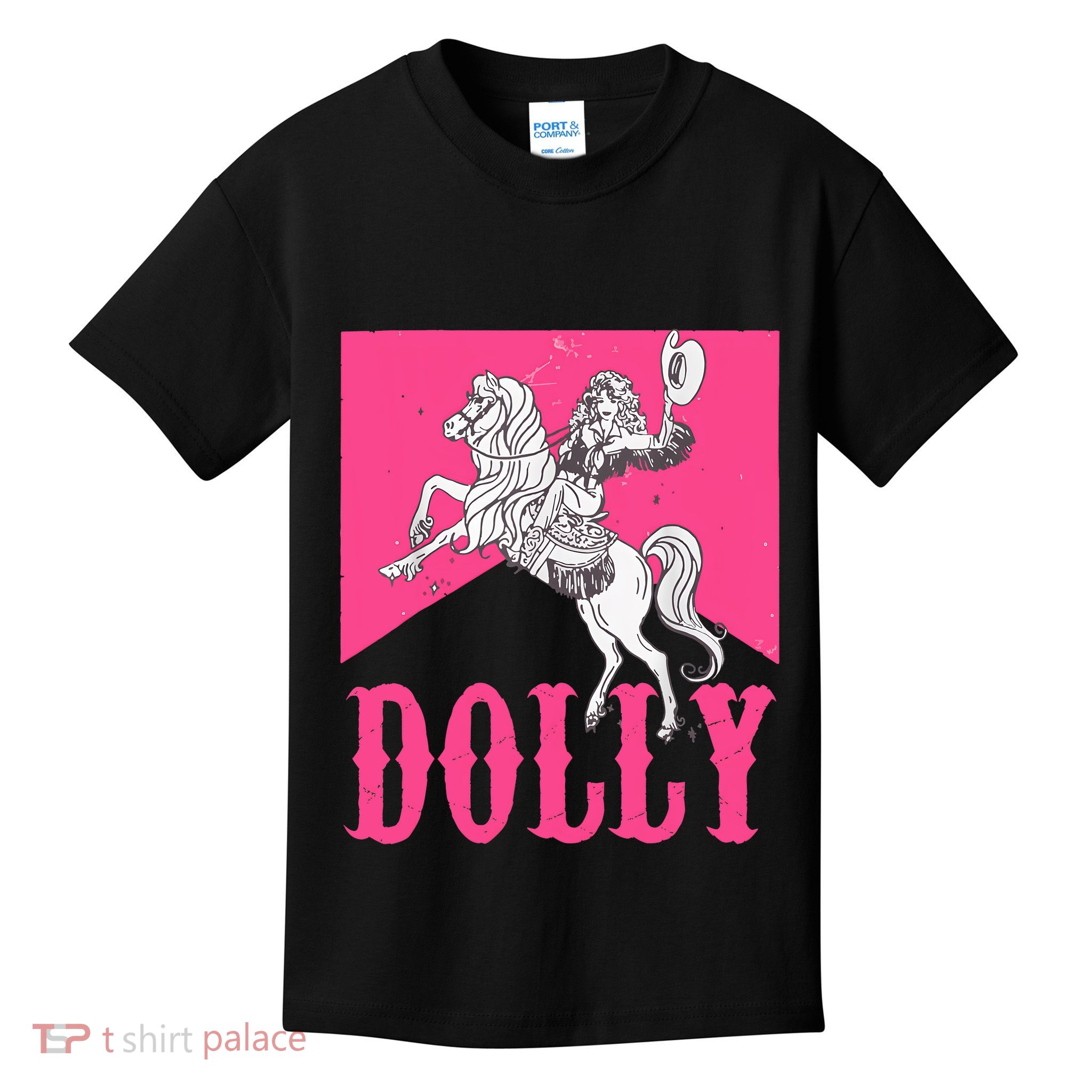 Girl Retro Personalized Dolly Cowgirl First Name Kids T-Shirt